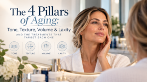 The 4 Pillars of Aging: Tone, Texture, Volume & Laxity and the Treatments That Target Each One